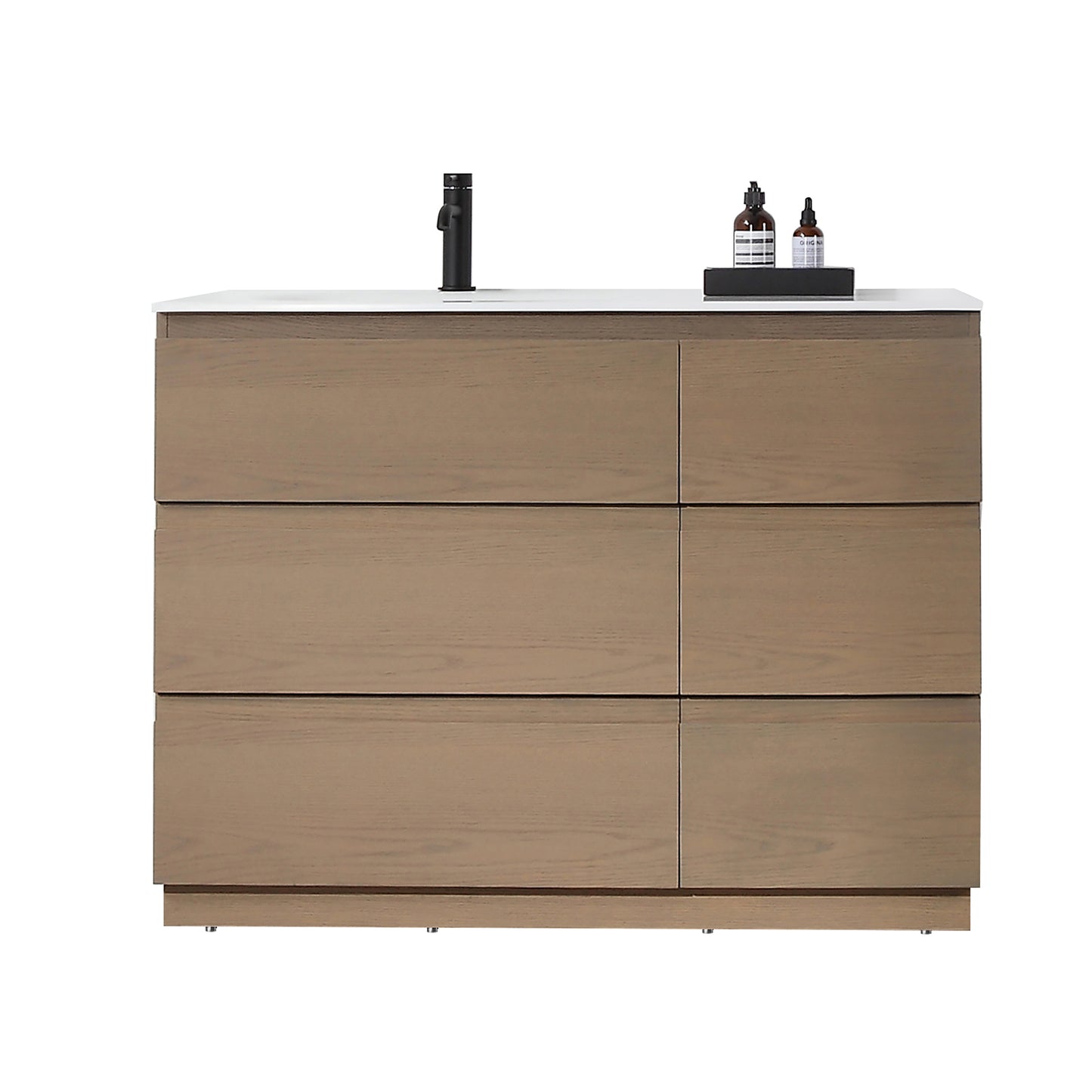 Rothenburg 42" Freestanding Bathroom Vanity with Premium Grade ATH Matte Solid Surface Integrated Sink Top
