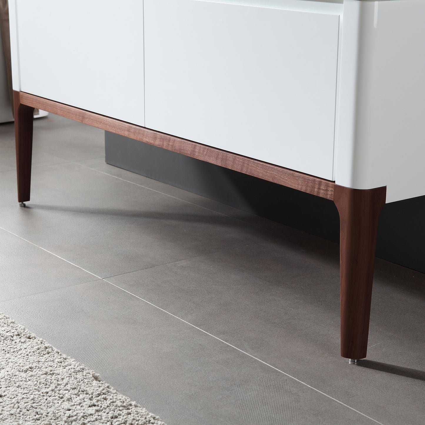 Sebastian 60" Freestanding Bathroom Vanity with Pure White Quartz Top and Ceramic Vessel Sinks