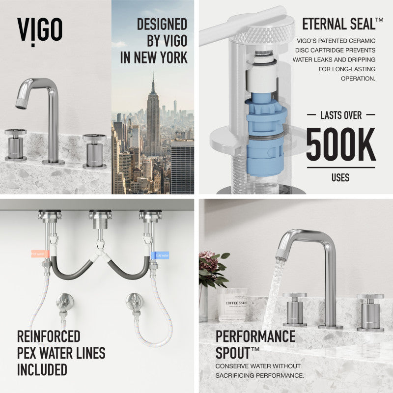 Cass 8" Widespread Bathroom Lavatory Faucet