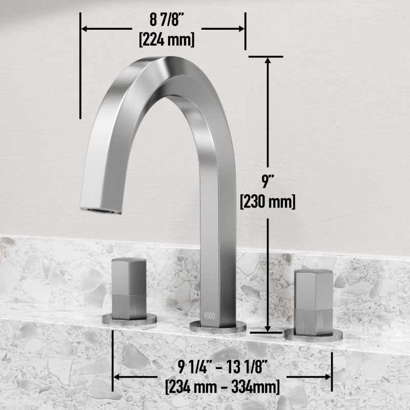 Hart Hexad 8" Widespread Bathroom Lavatory Faucet