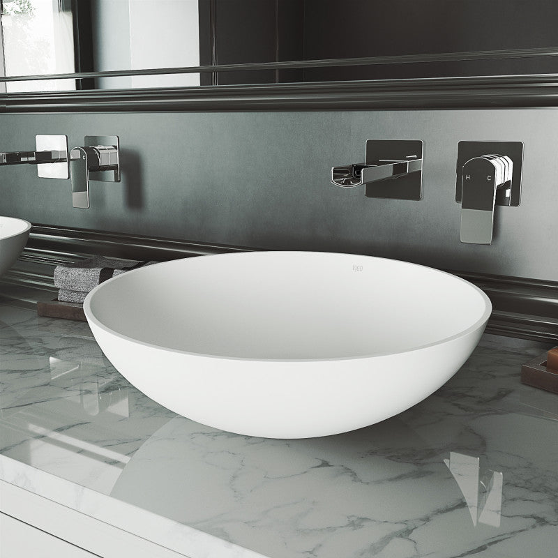 Lotus Matte Stone™ Vessel Bathroom Sink