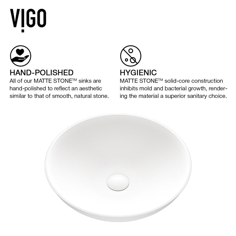 Lotus Matte Stone™ Vessel Bathroom Sink
