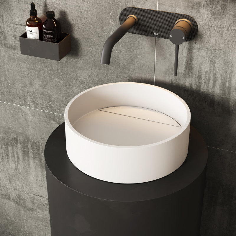 Montauk Round Matte Stone™ Vessel Bathroom Sink