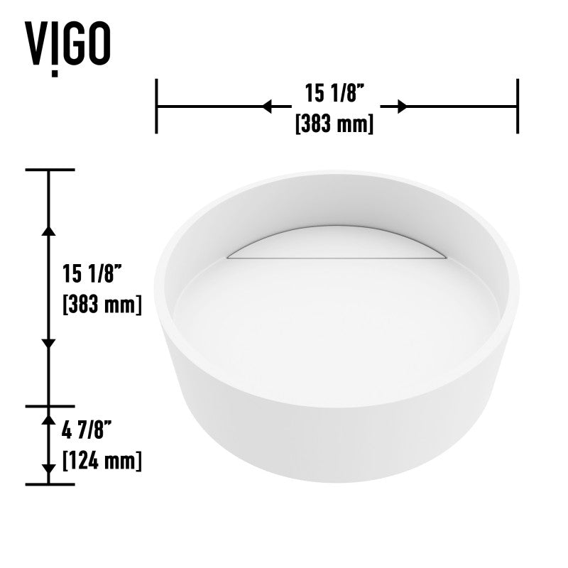 Starr Round Matte Stone™ Vessel Bathroom Sink