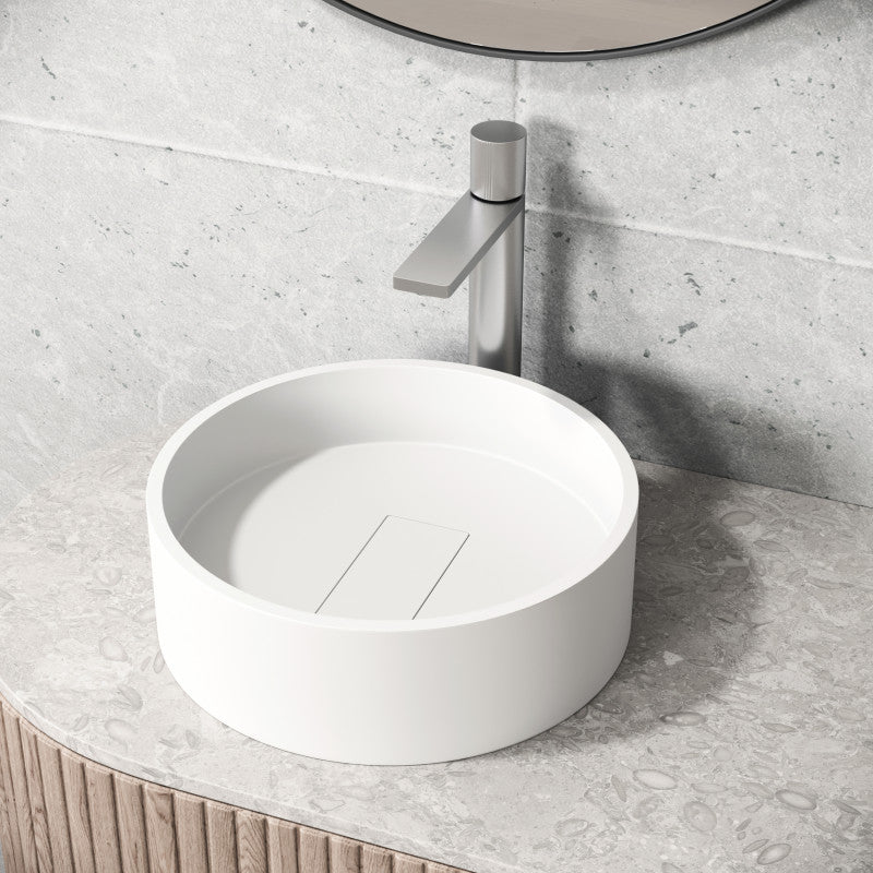 Bryant Round Matte Stone™ Vessel Bathroom Sink