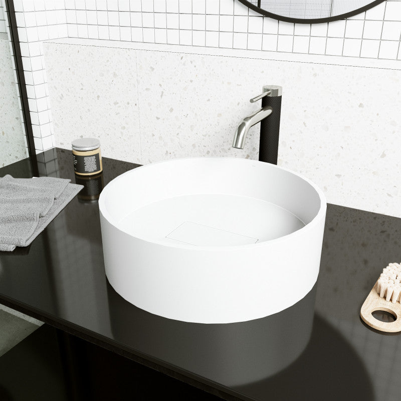 Bryant Round Matte Stone™ Vessel Bathroom Sink