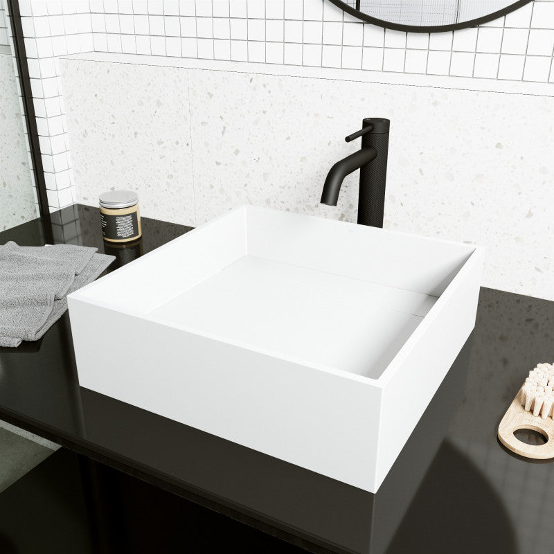 Montauk Square Matte Stone™ Vessel Bathroom Sink