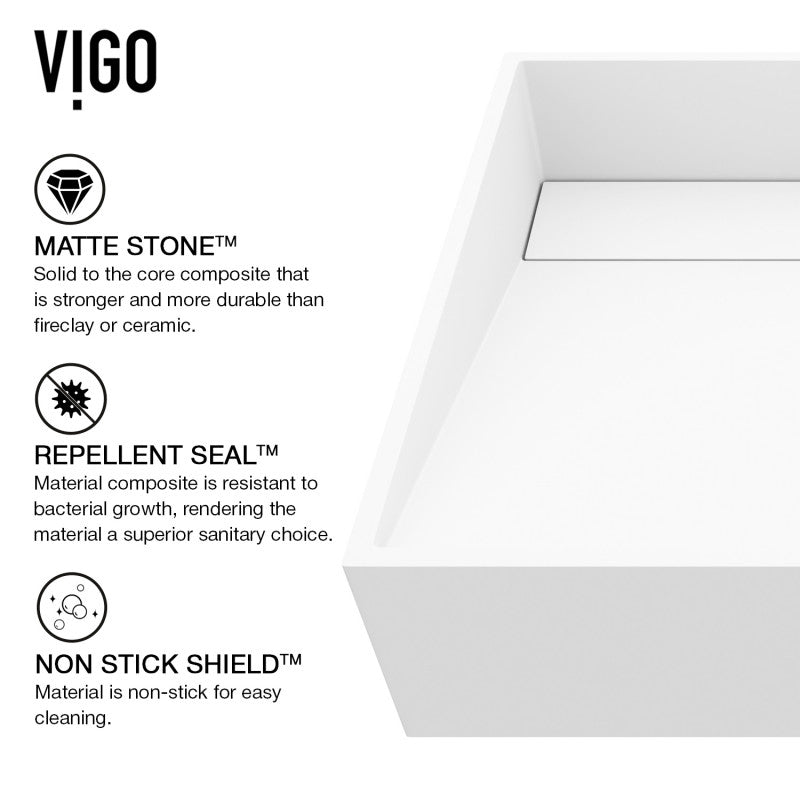 Starr Square Matte Stone™ Vessel Bathroom Sink