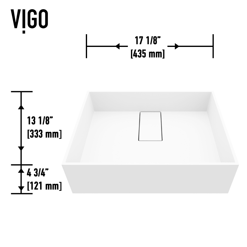 Bryant Rectangular Matte Stone™ Vessel Bathroom Sink