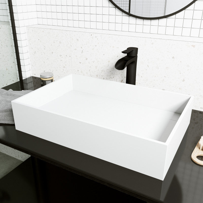 Montauk Grand Rectangular Matte Stone™ Vessel Bathroom Sink