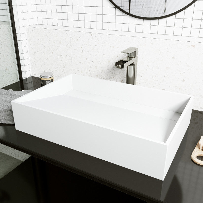 Starr Grand Rectangular Matte Stone™ Vessel Bathroom Sink