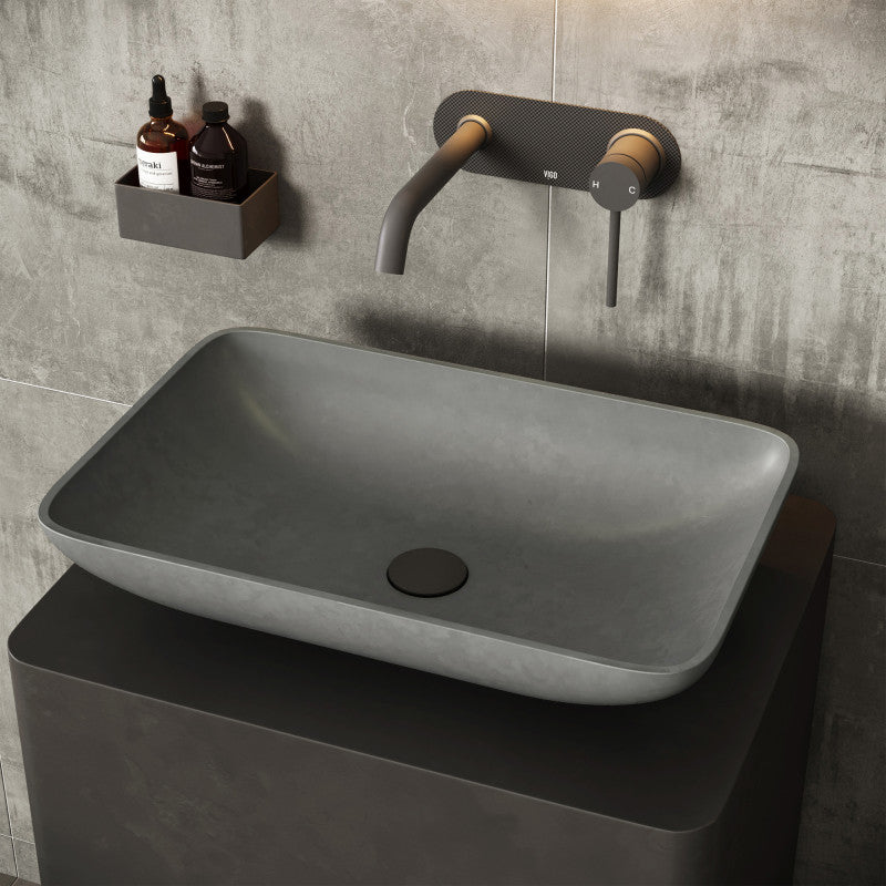 Sottile Gothic Grey Concreto Stone™ Composite Vessel Bathroom Sink