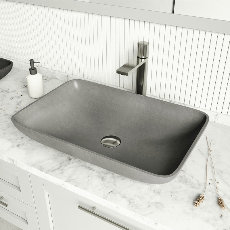Sottile Gothic Grey Concreto Stone™ Composite Vessel Bathroom Sink