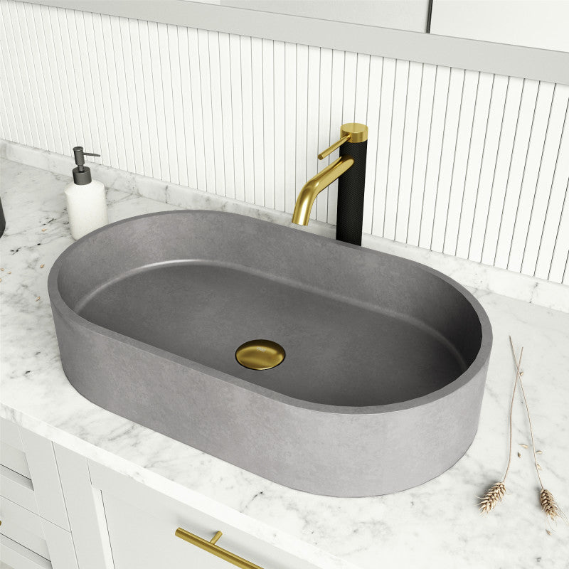 Sagrada Gothic Grey Concreto Stone™ Composite Vessel Bathroom Sink