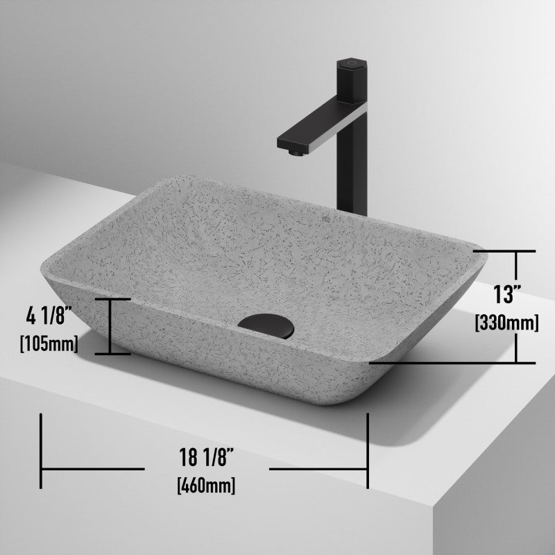 Duomo Gothic Grey Concreto Stone™ Composite Vessel Bathroom Sink