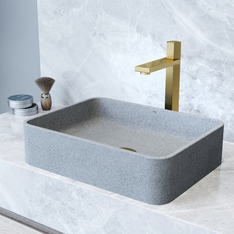 Segovia Gothic Grey Concreto Stone™ Composite Vessel Bathroom Sink