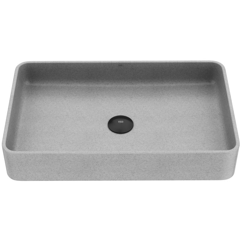 Basilica Gothic Grey Concreto Stone™ Composite Vessel Bathroom Sink