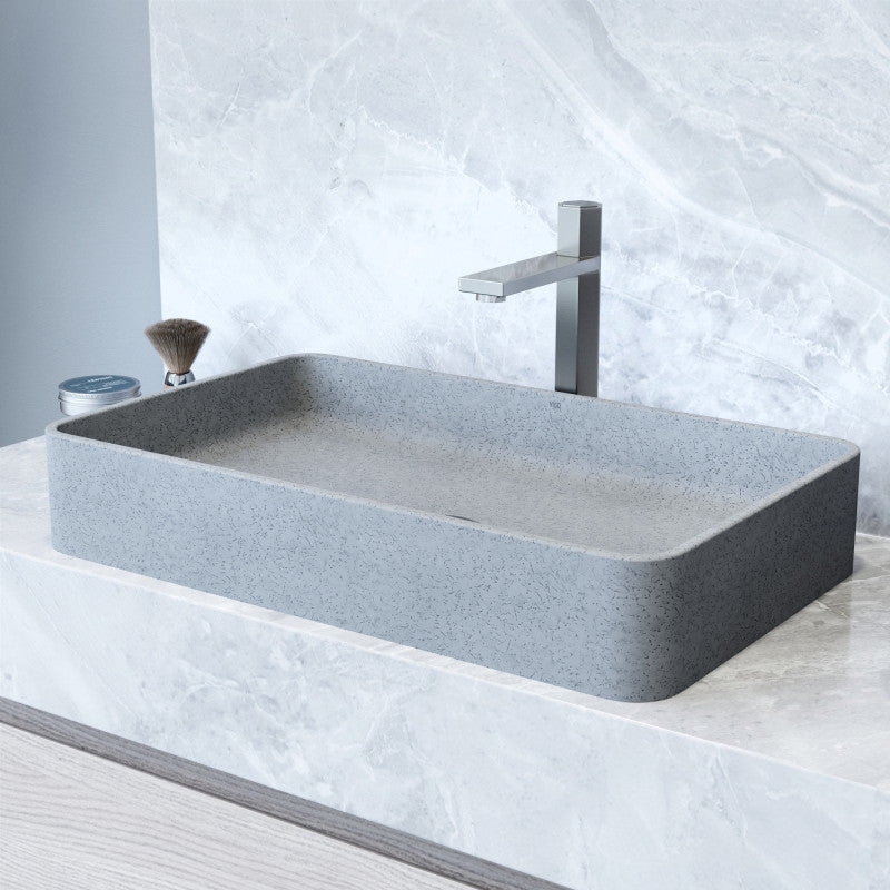 Basilica Gothic Grey Concreto Stone™ Composite Vessel Bathroom Sink