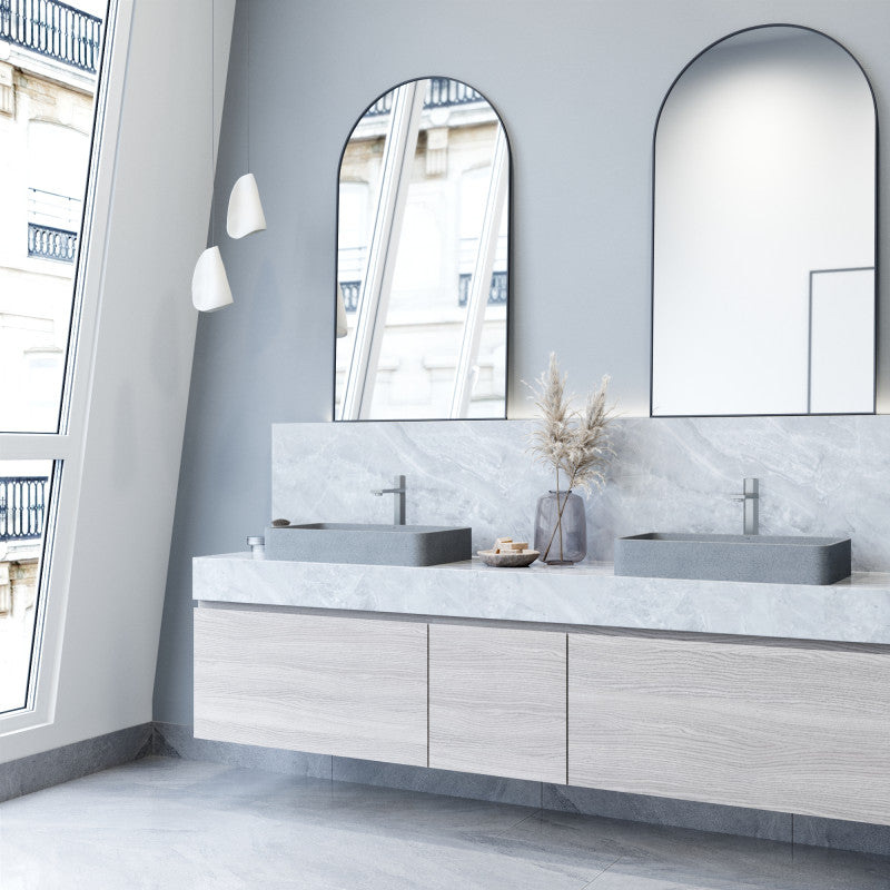 Basilica Gothic Grey Concreto Stone™ Composite Vessel Bathroom Sink