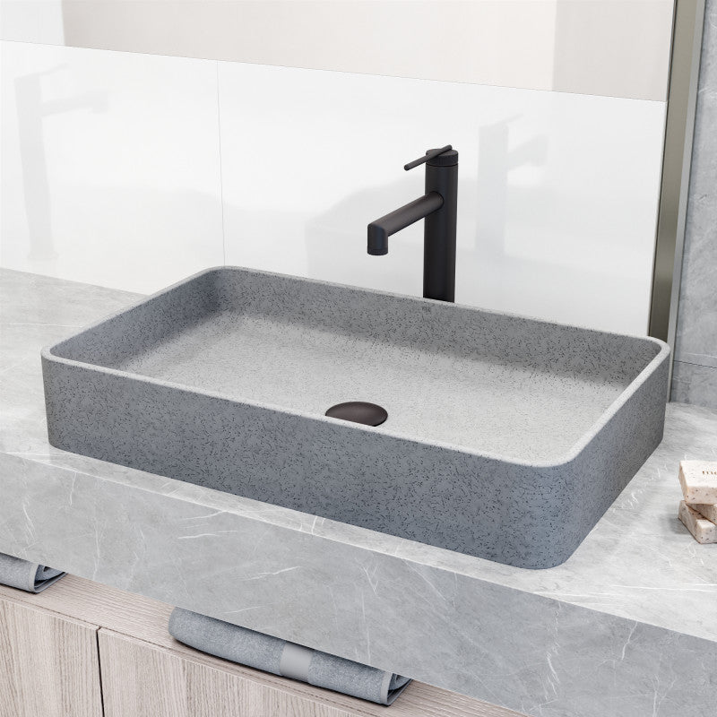 Basilica Gothic Grey Concreto Stone™ Composite Vessel Bathroom Sink