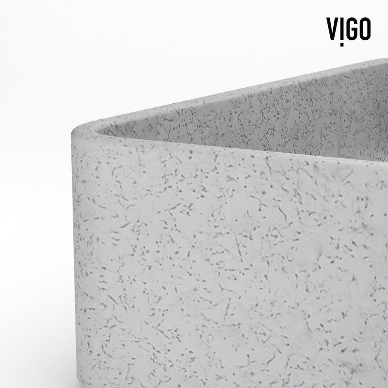 Basilica Gothic Grey Concreto Stone™ Composite Vessel Bathroom Sink