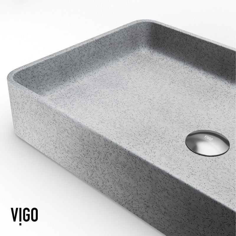 Basilica Gothic Grey Concreto Stone™ Composite Vessel Bathroom Sink