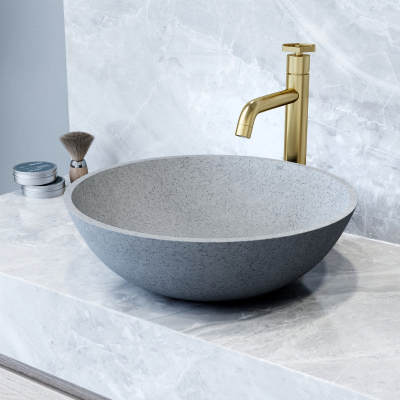 Ravenna Gothic Concreto Stone™ Composite Vessel Bathroom Sink