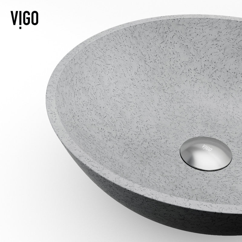 Ravenna Gothic Concreto Stone™ Composite Vessel Bathroom Sink