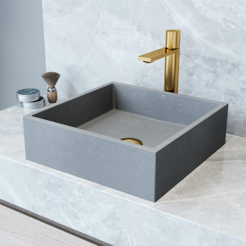 Alhambra Gothic Grey Concreto Stone™ Composite Vessel Bathroom Sink