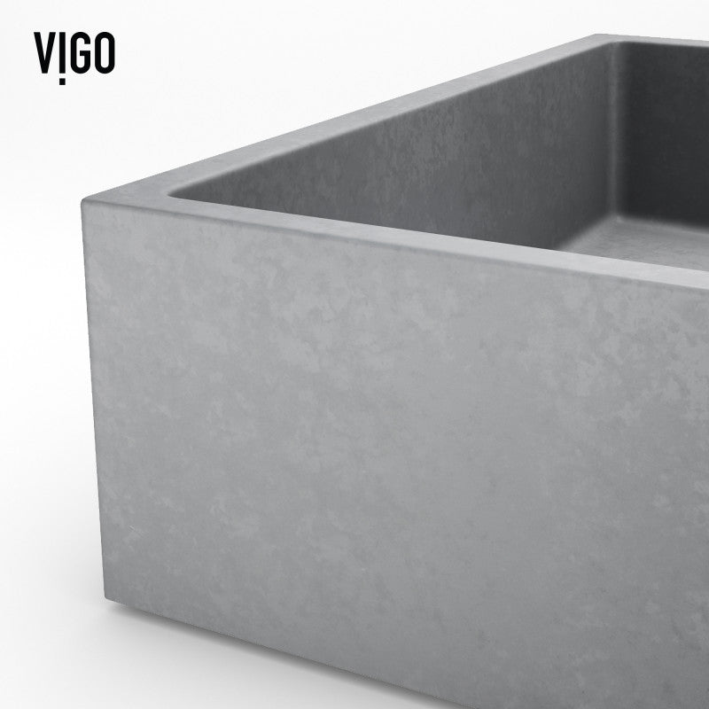 Coca Gothic Grey Concreto Stone™ Vessel Bathroom Sink