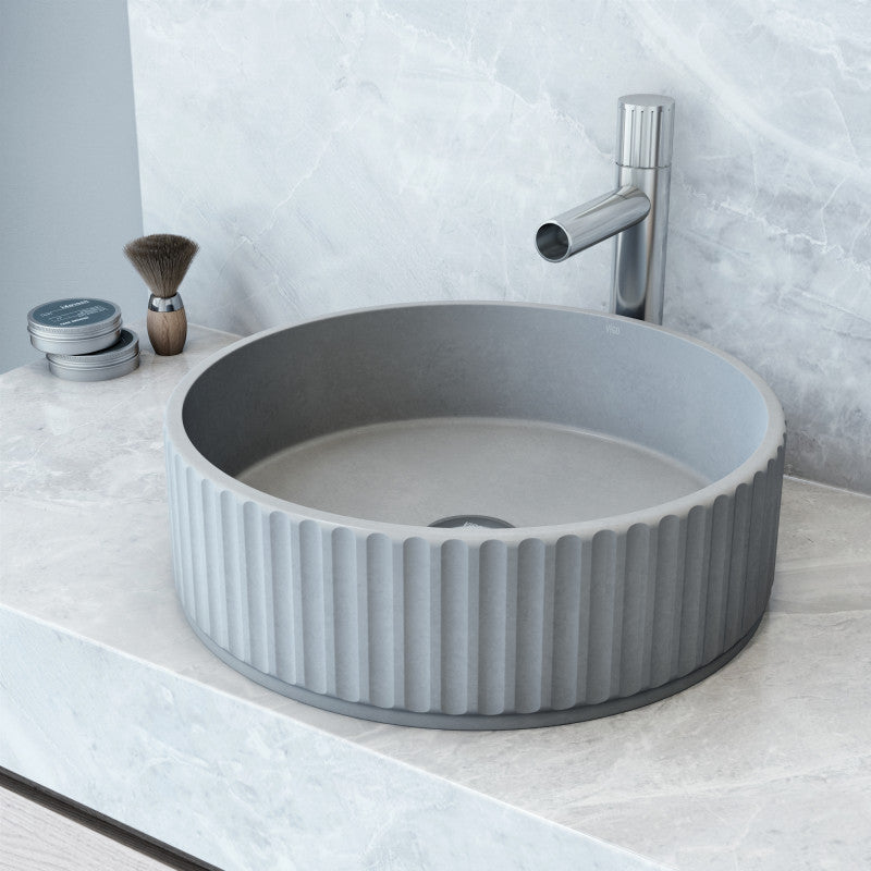 Windsor Round Concreto Stone™ Composite Vessel Bathroom Sink