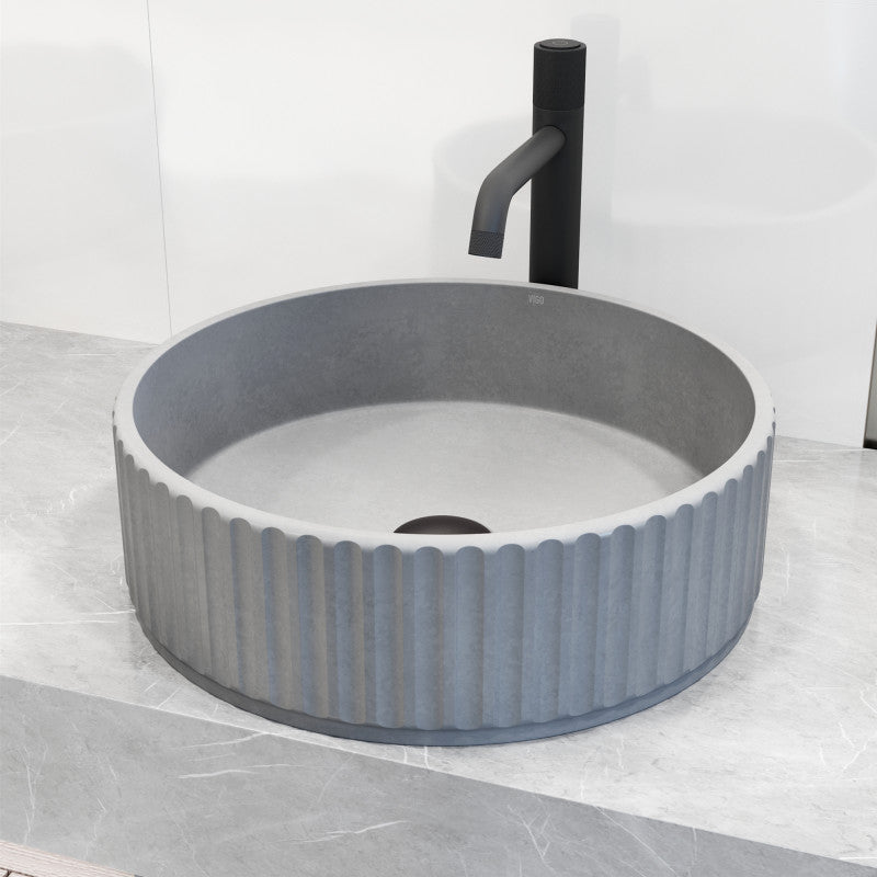 Windsor Round Concreto Stone™ Composite Vessel Bathroom Sink