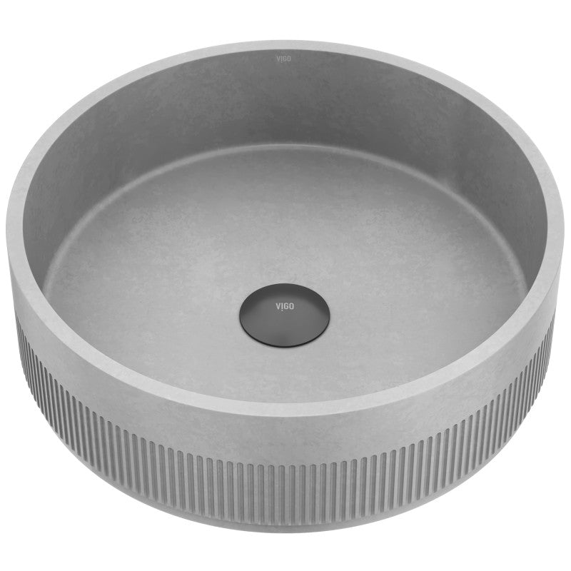 Cypress Round Concreto Stone™ Composite Vessel Bathroom Sink