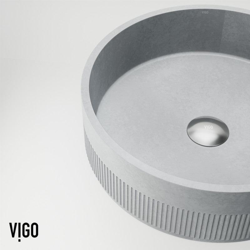 Cypress Round Concreto Stone™ Composite Vessel Bathroom Sink