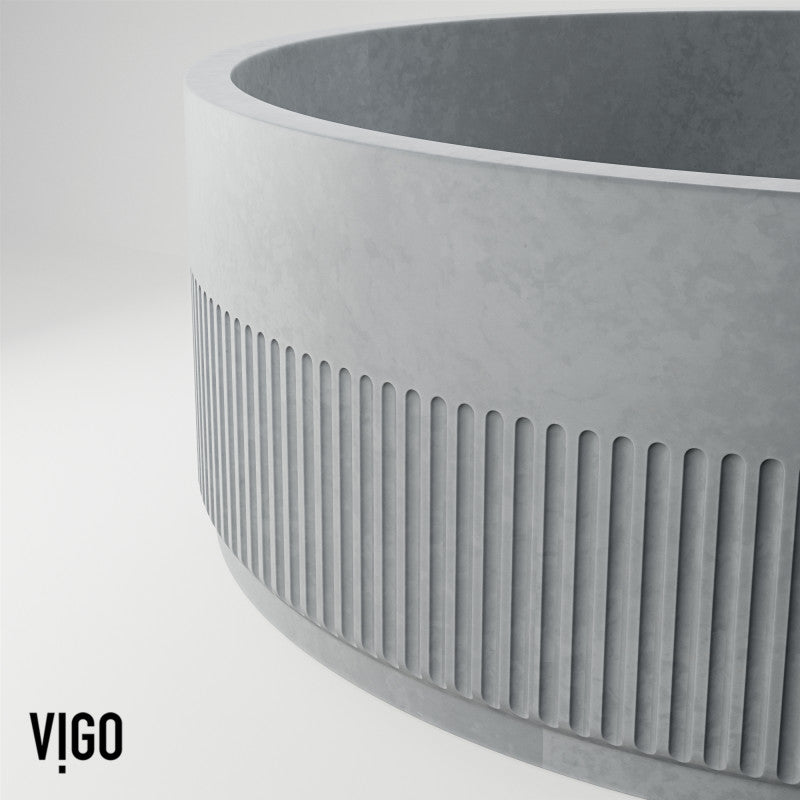 Cypress Round Concreto Stone™ Composite Vessel Bathroom Sink