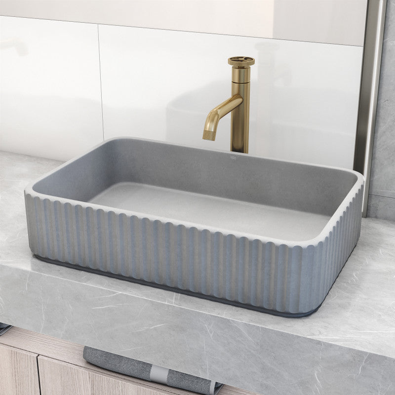 Windsor Rectangular Concreto Stone™ Composite Vessel Bathroom Sink