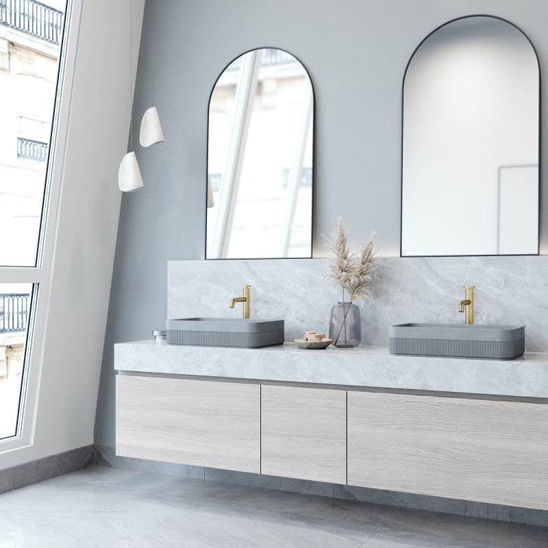 Cypress Rectangular Concreto Stone™ Composite Vessel Bathroom Sink