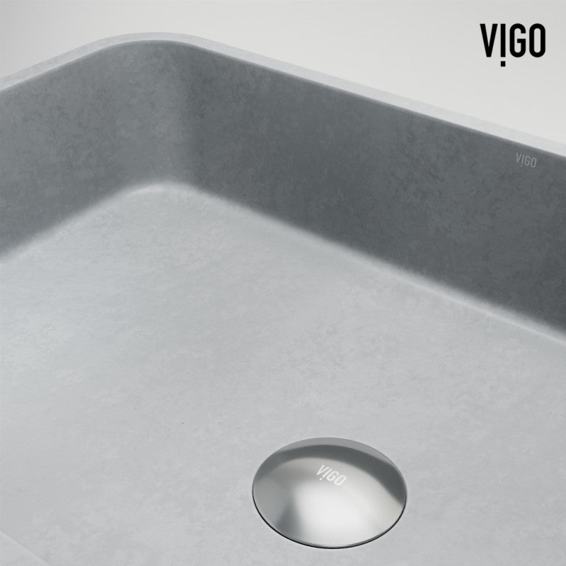 Cypress Rectangular Concreto Stone™ Composite Vessel Bathroom Sink