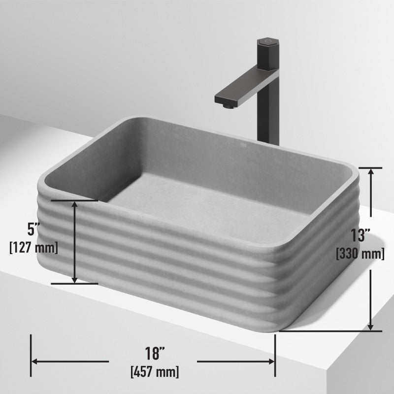 Cadman Concreto Stone™ Composite Vessel Bathroom Sink