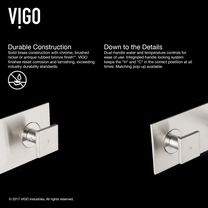 Titus Wall Mounted Bathroom Lavatory Faucet