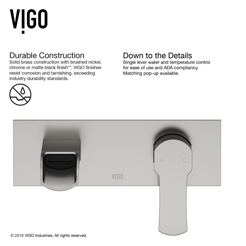 Cornelius Wall Mounted Bathroom Lavatory Faucet