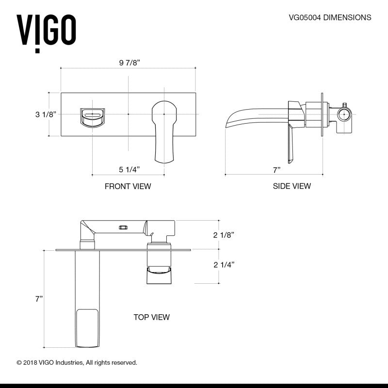 Cornelius Wall Mounted Bathroom Lavatory Faucet