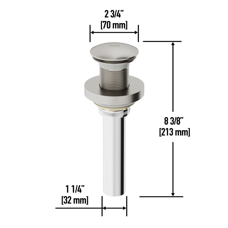 VIGO Vessel Bathroom Sink Drain Pop