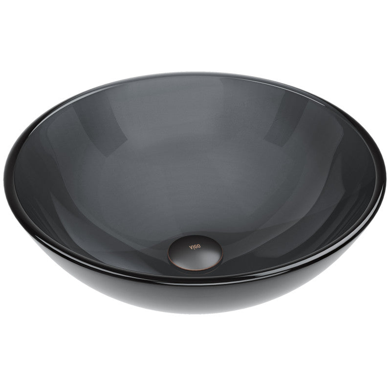 Crystalline Tempered Glass Vessel Bathroom Sink