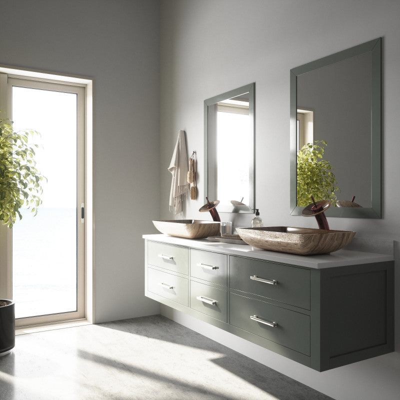Hadyn Tempered Glass Vessel Bathroom Sink