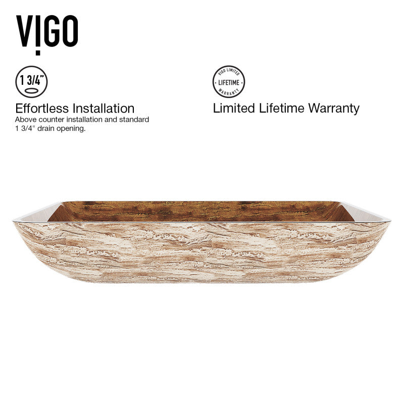 Hadyn Tempered Glass Vessel Bathroom Sink