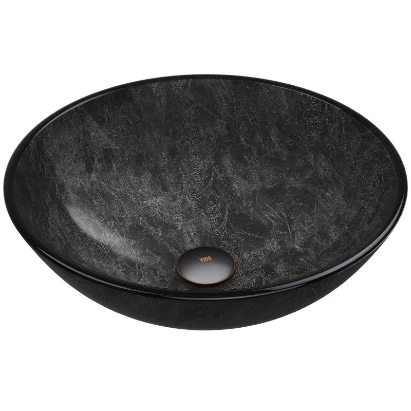 Crystalline Tempered Glass Vessel Bathroom Sink
