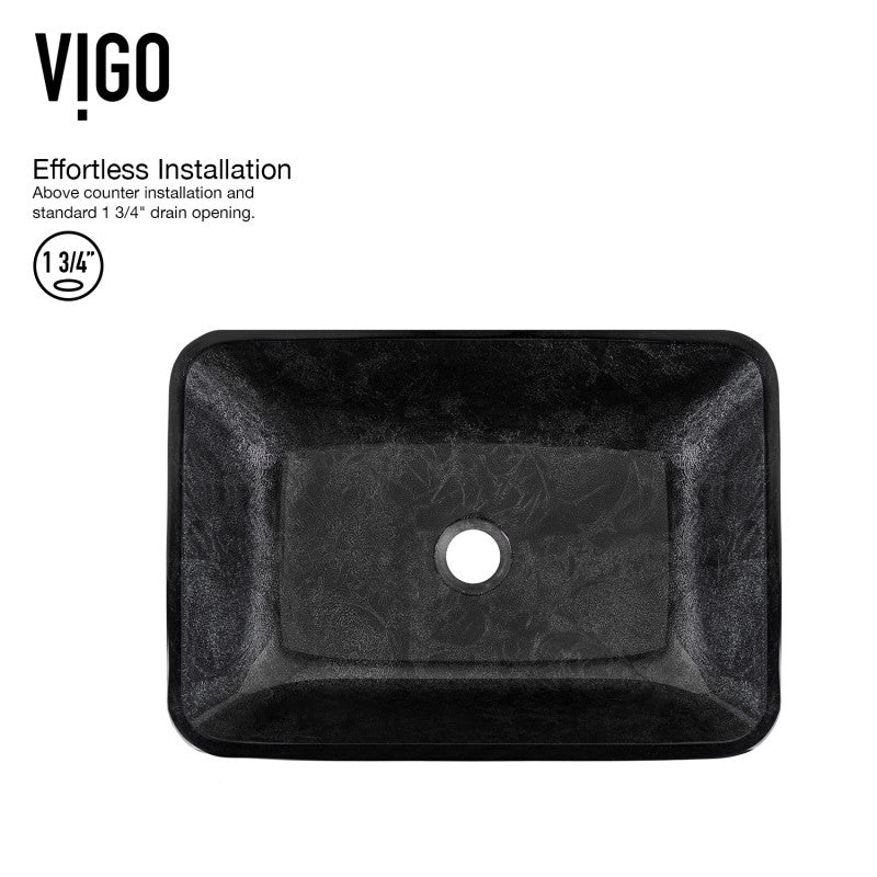 Donatello Tempered Glass Vessel Bathroom Sink