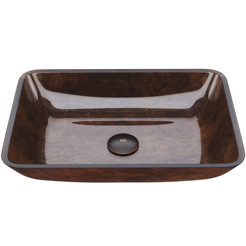 Donatello Tempered Glass Vessel Bathroom Sink