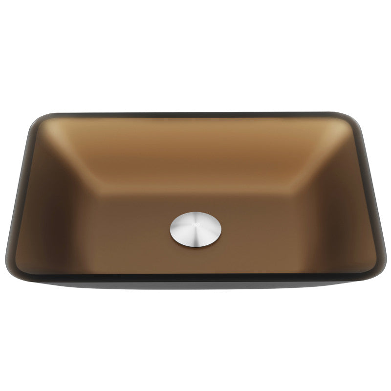 Sottile MatteShell™ Tempered Glass Vessel Bathroom Sink